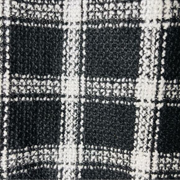 Banana Republic black white wool tweed preppy academia mini skirt 6 - Picture 2 of 5